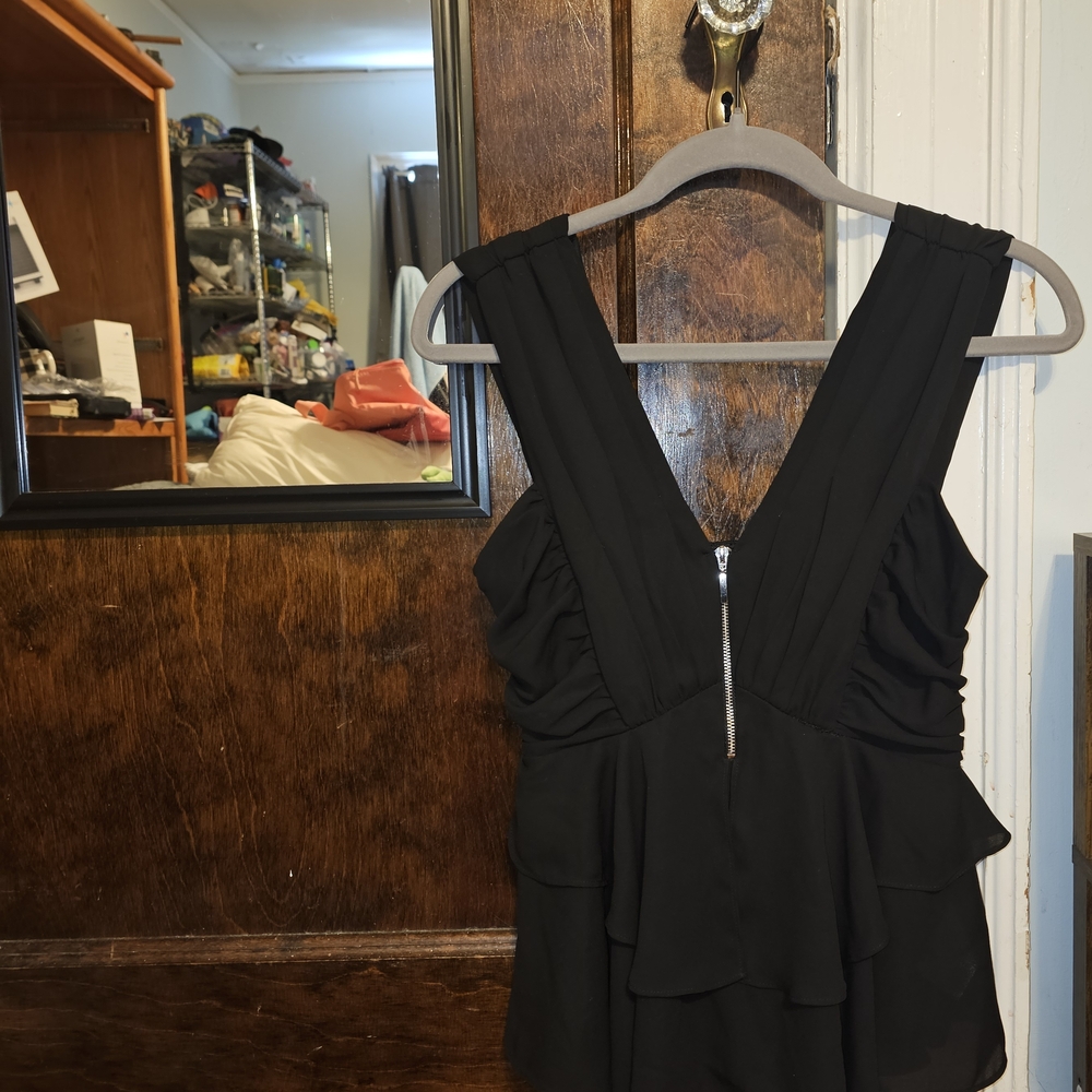 Express Elegant Black Tank